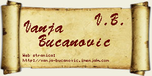 Vanja Bučanović vizit kartica